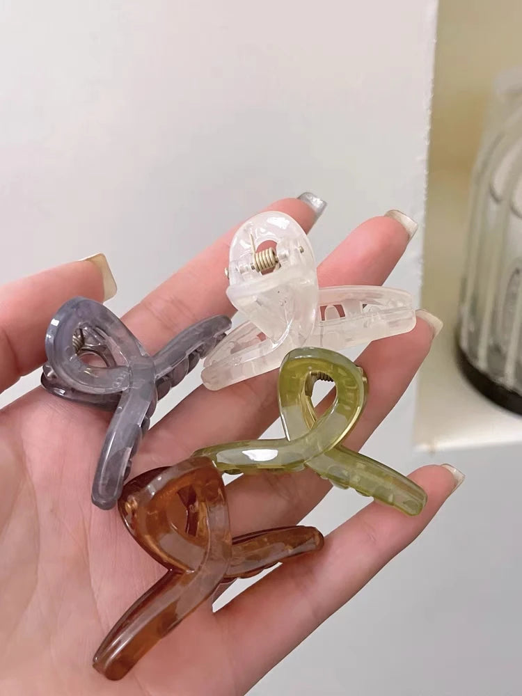 Mini Jelly Color Hair Clips Set