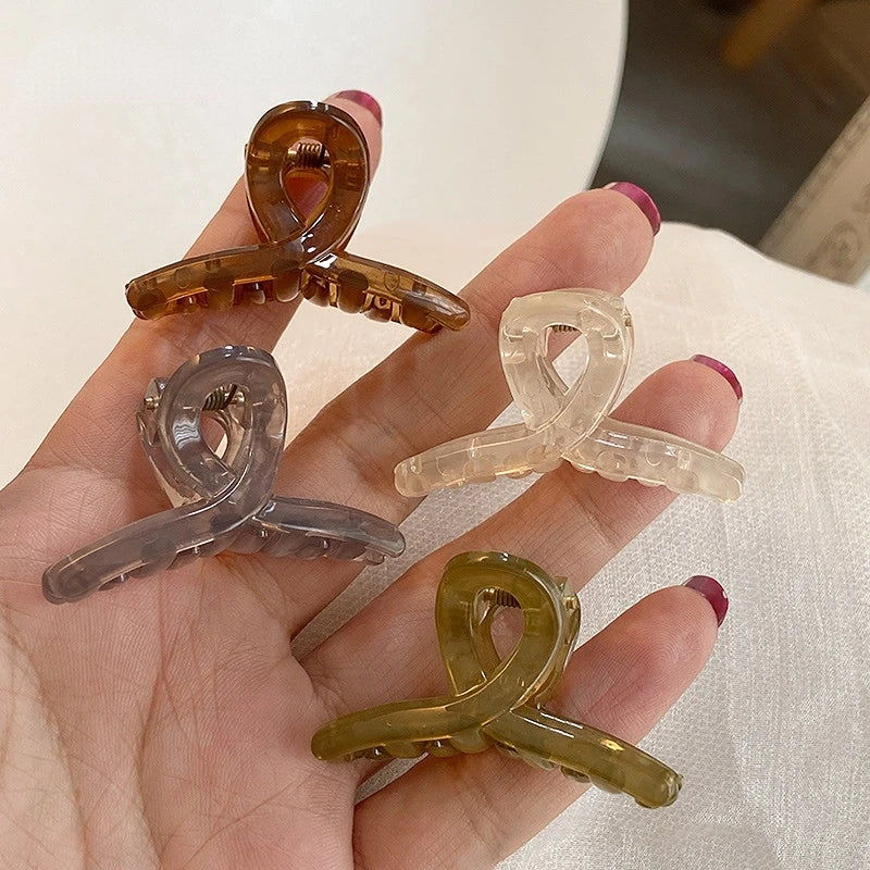 Mini Jelly Color Hair Clips Set
