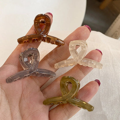 Mini Jelly Color Hair Clips Set