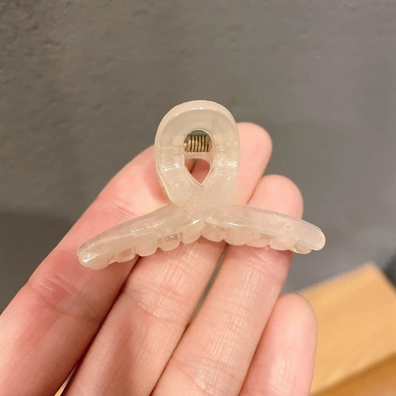 Mini Jelly Color Hair Clips Set